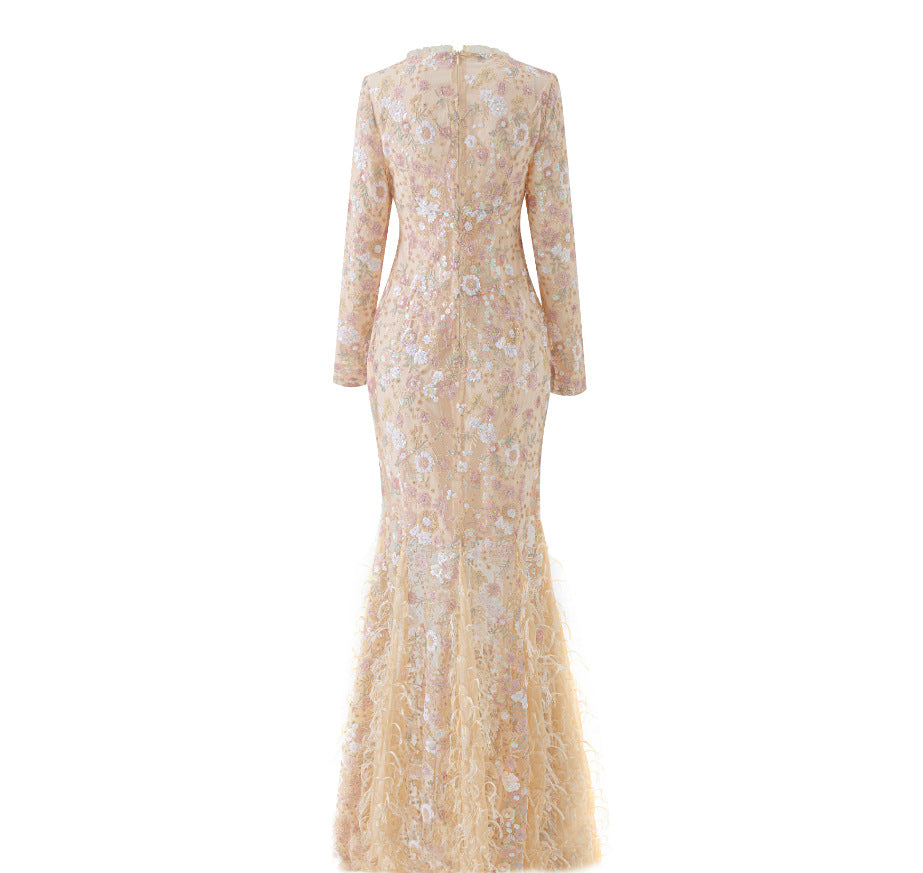 New Lace Slim Fit Long Sleeve Dress Womens Autumn Fashion by Ricaloux