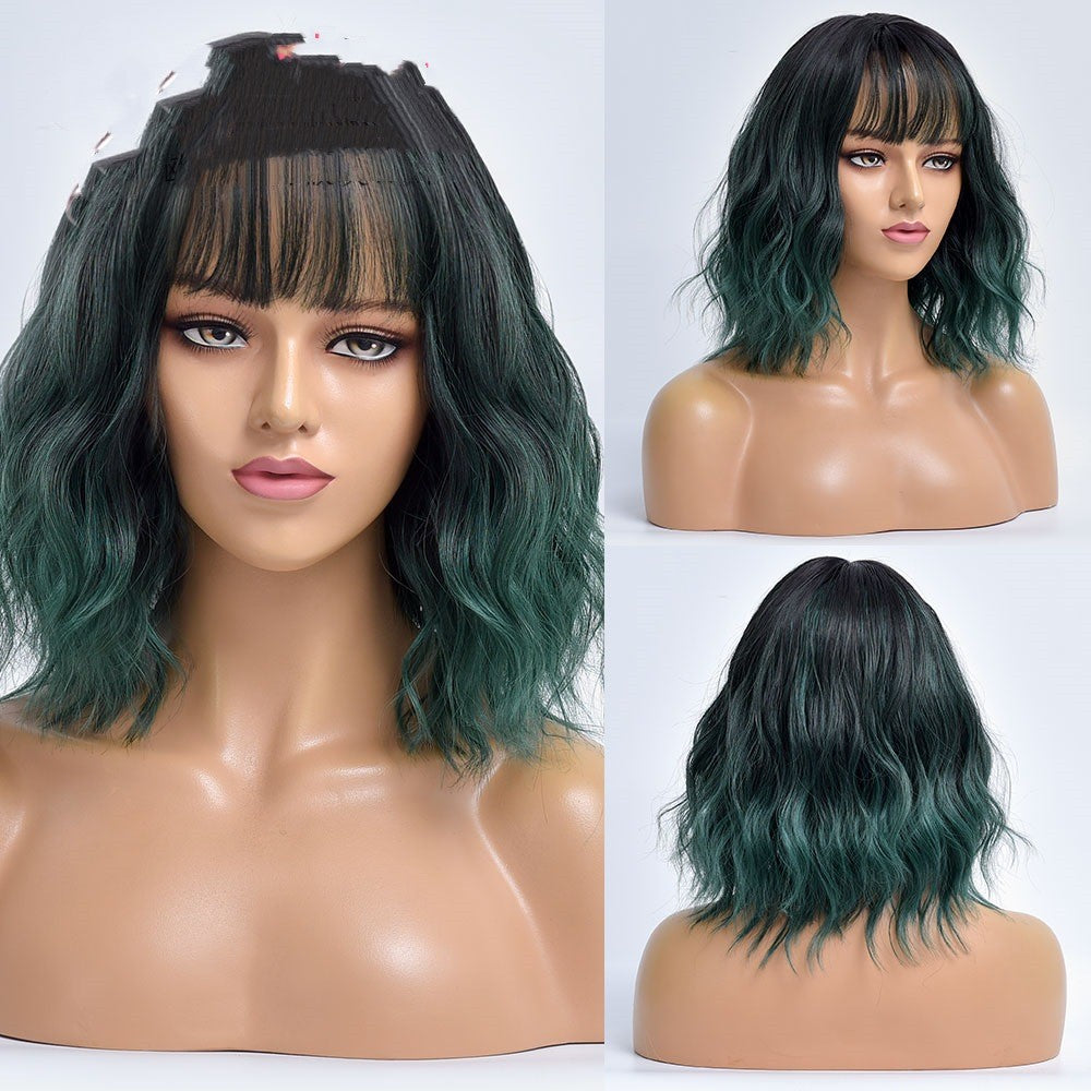Women's Curly Hair Gradient Color Wig by Ricaloux