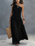 Womens Off-shoulder Asymmetrical Dress by Ricaloux