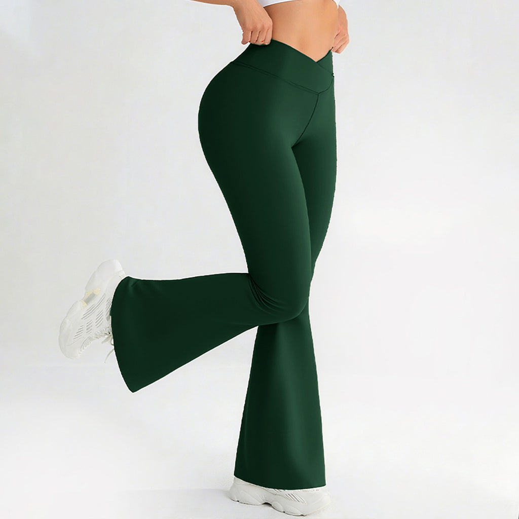 Cross-waist Hip-lifting And Butt-lifting Yoga Fitness Pants by Ricaloux