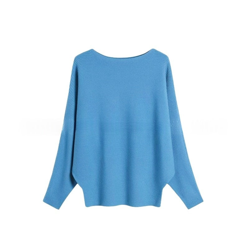Halter-neck Batwing-sleeve Loose-fit Knit Sweater – Premium 0 | RICALOUX