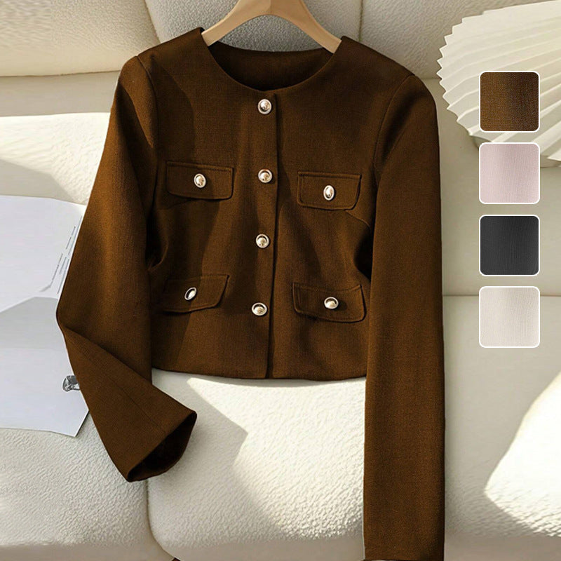 New Round Neck Autumn Fashion Short Round Neck Wool Coat – Premium 0 | RICALOUX
