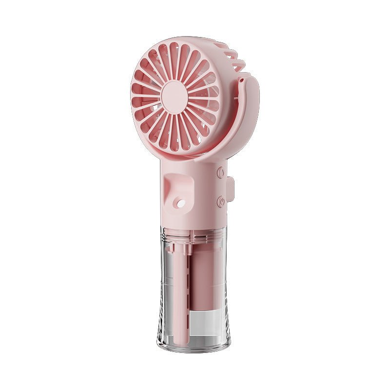 Portable Handheld Spray Fan 4-Speed Water Spray Mist Fan Summer Cooling Artifact USB Charging Summer Supplies Outdoor Mini Fan - RICALOUX