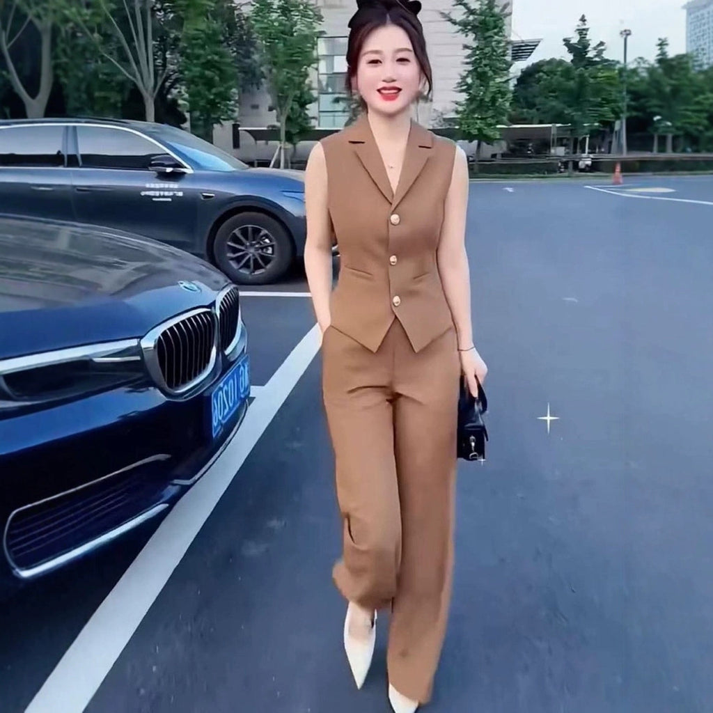 Simple And Stylish Womens Commuting Outfit Set by Ricaloux