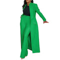 Solid-color Lapel Long Blazer Two-piece Set – Premium 0 | RICALOUX