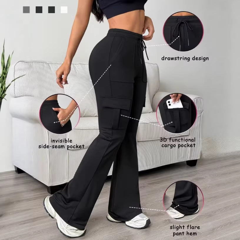 Cross-border Exclusive High-waisted Flared Pants With Drawstrings – Premium 0 | RICALOUX