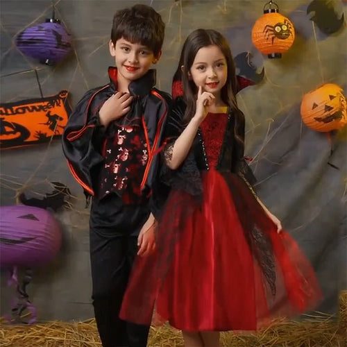 Children's Halloween Witch Clothing Suit - RICALOUX