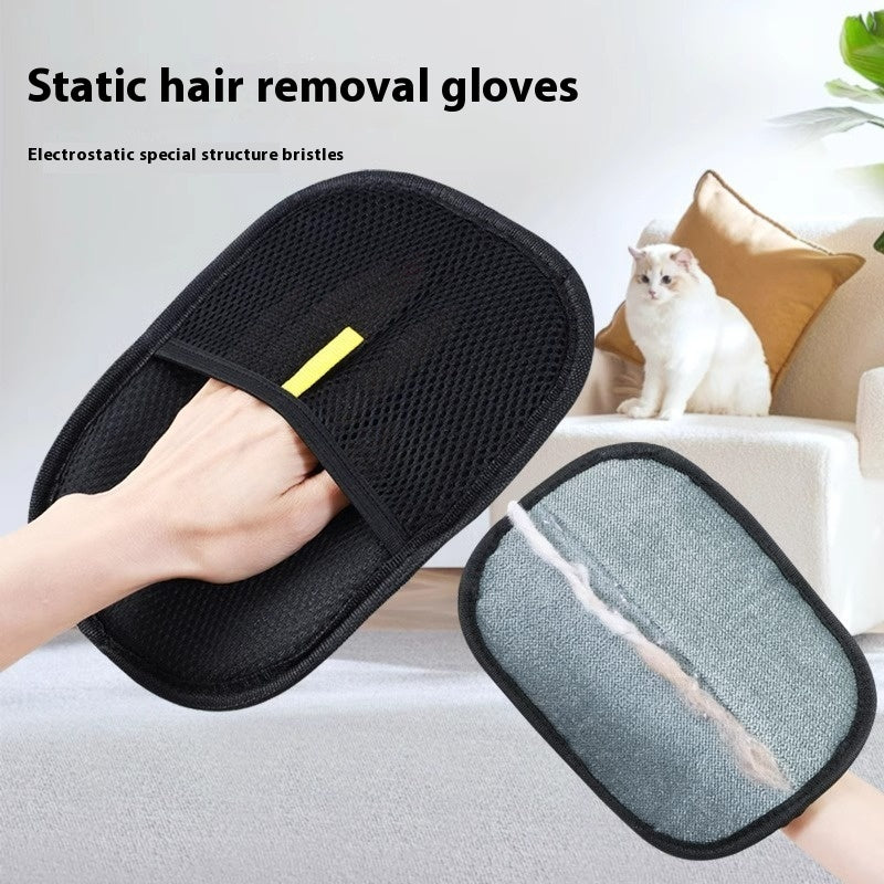Pet Hair Remover Mitt Pet Hair Remover Gloves Deshedding Brush Glove For Dog Cat Rabbit With Long Short Curly Hair by Ricaloux