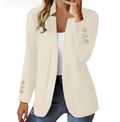 Womens Suit Long-sleeve Cufflink Cardigan Jacket by Ricaloux