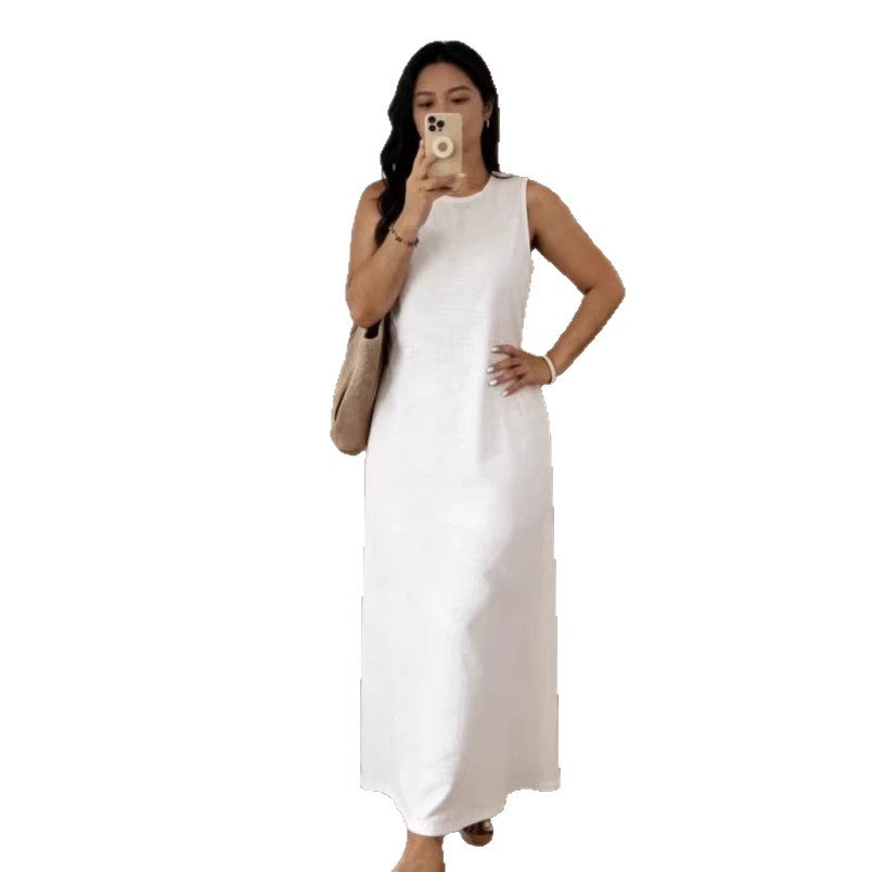 Womens Sleeveless Tank Top Pencil Long Dress by Ricaloux