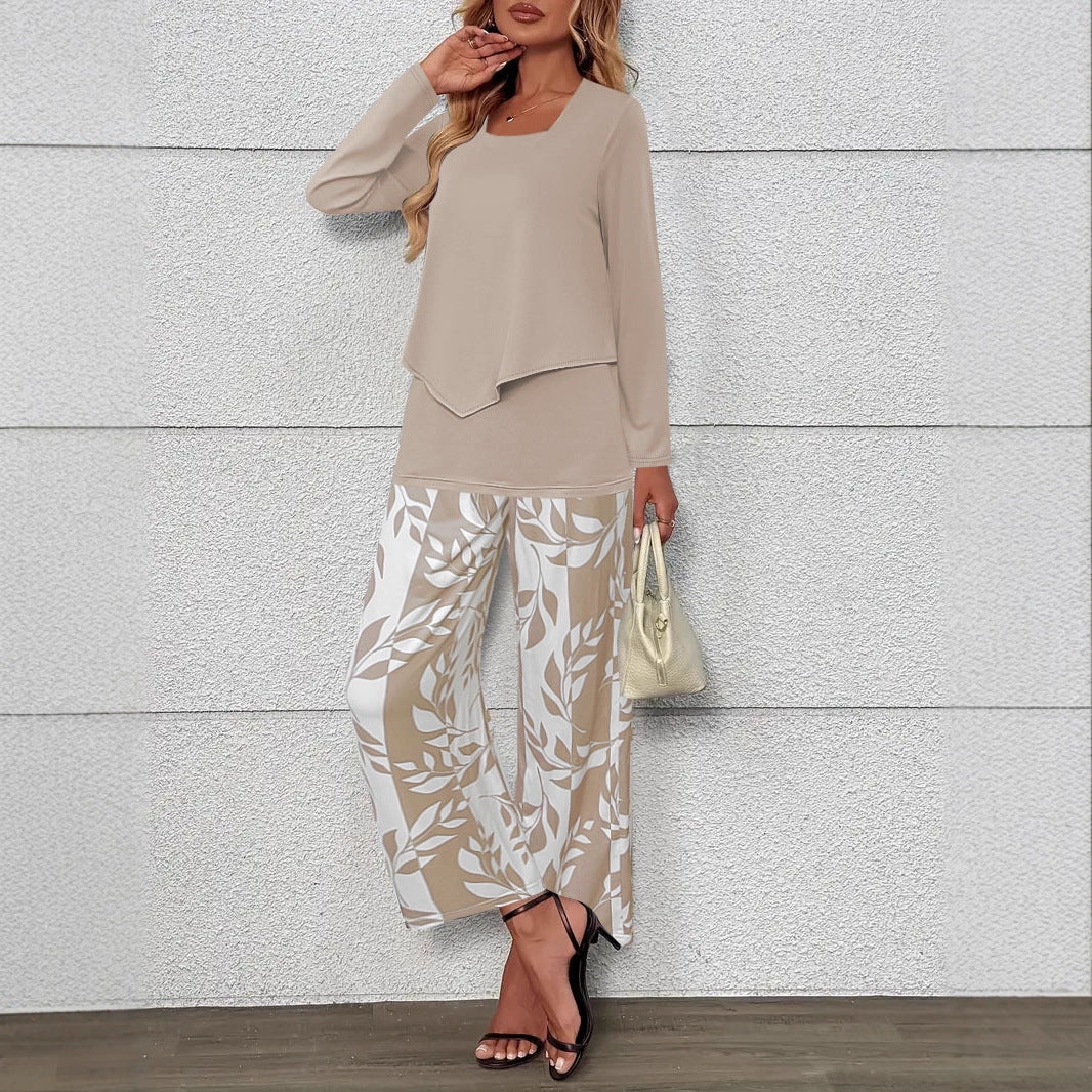 AutumnWinter Floral-Print Two-Piece Set – Premium 0 | RICALOUX