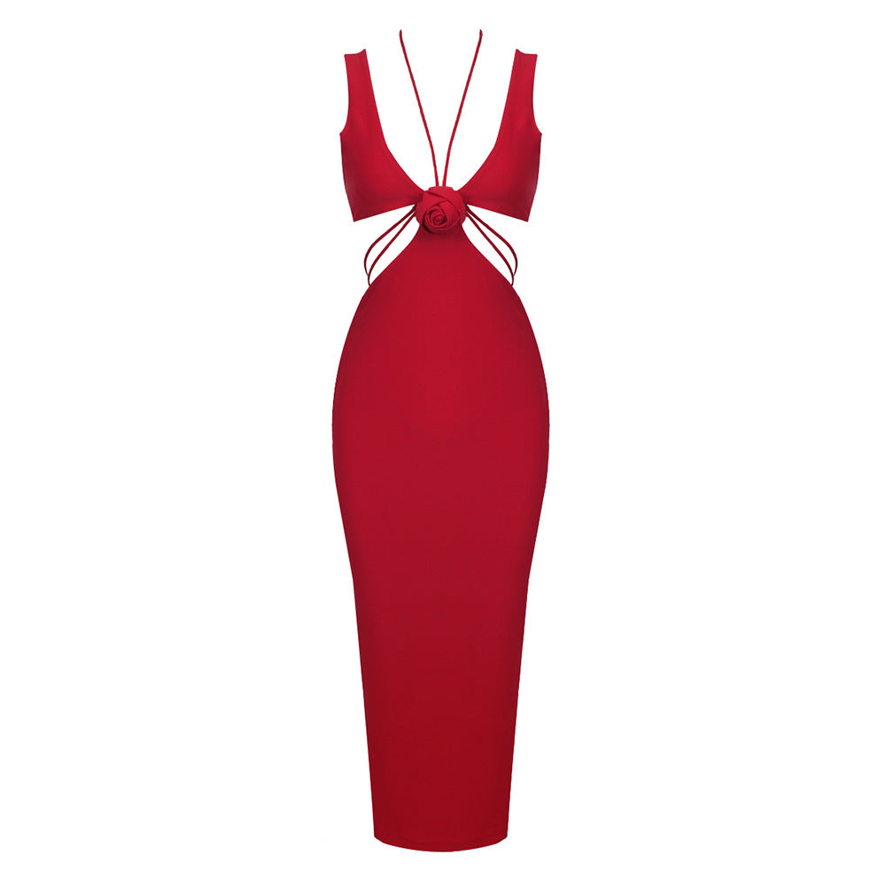 European And American-style Strapless Sheer Elegant Sleeveless Dress – Premium 0 | RICALOUX
