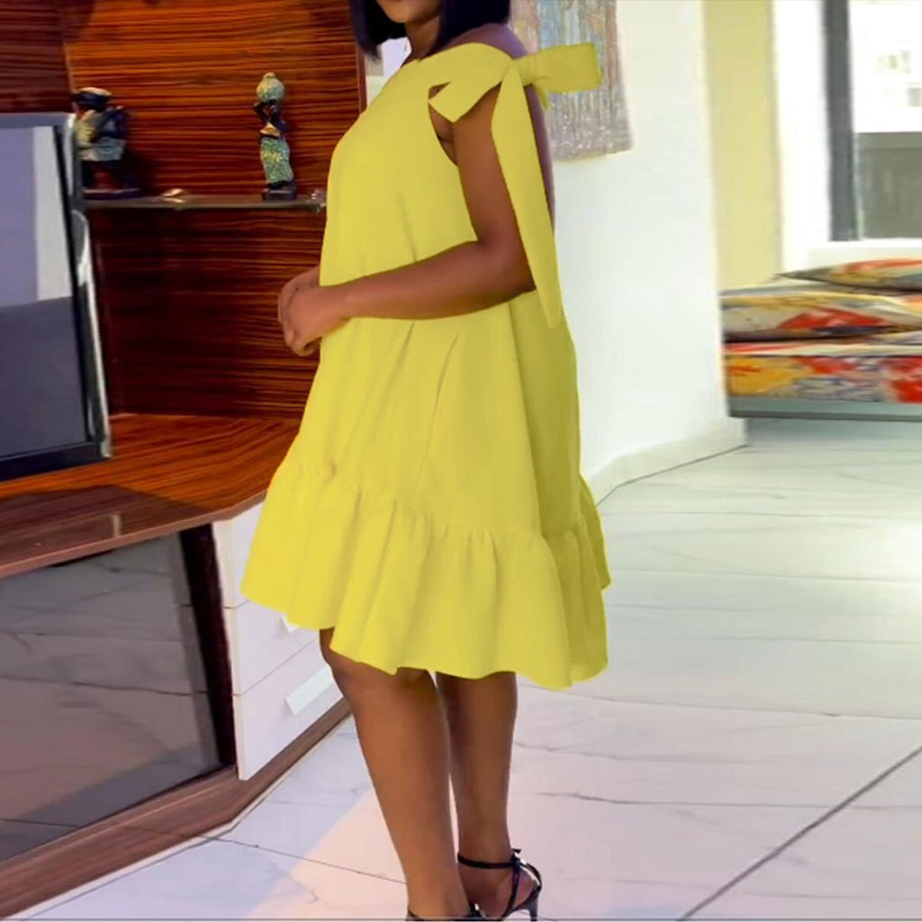Solid-color Oversized Loose-fitting Dress by Ricaloux