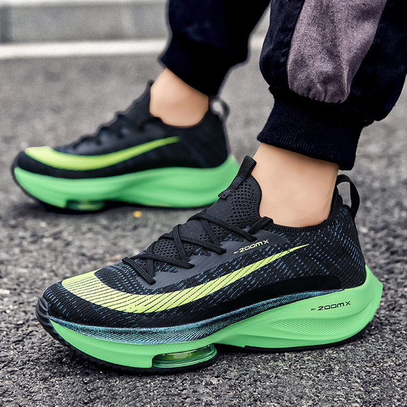Air Cushion Sports Shoes Men Personalized Fashion Breathable Lace Up Knit Sneakers Casual Outdoor Running Walking Shoes – Premium 4 | RICALOUX