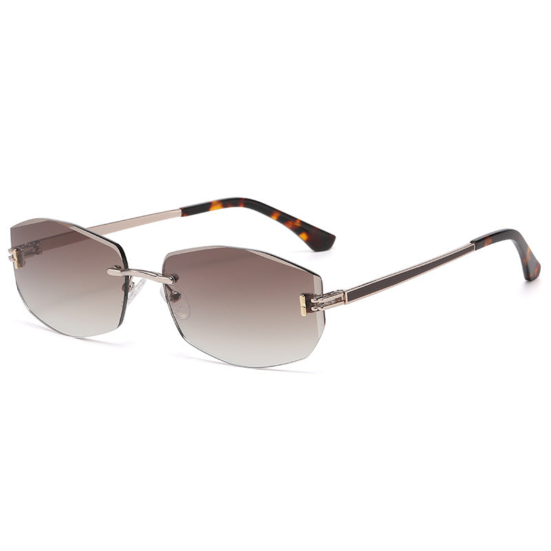 Frameless Cut Edge Metal Decorative Nylon Inner Degree Blue Film Driving Sunglasses – Premium 0 | RICALOUX
