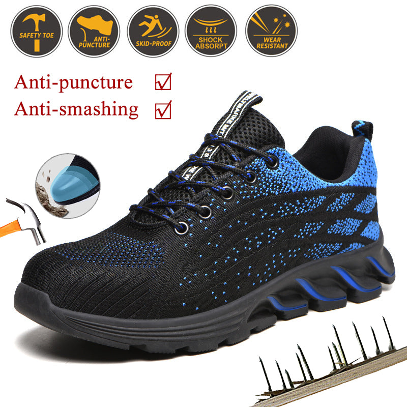 Men Sneakers Indestructible Steel Toe Work Shoes Comfortable Puncture Proof Shoes by Ricaloux