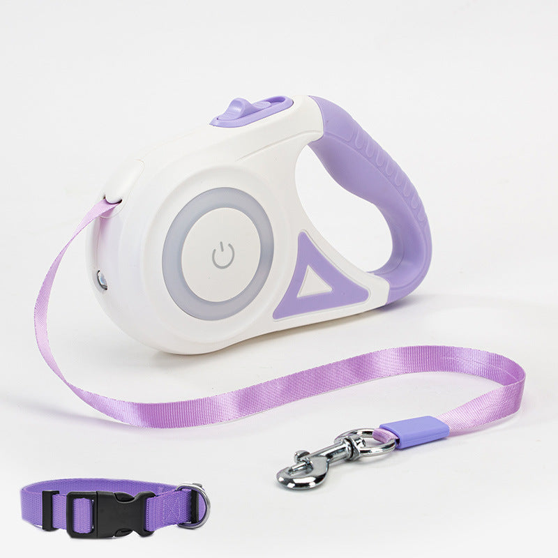Dog Leash Retractable Leash And Dog Collar Spotlight Automatic Pet Dog Cat Traction Rope For Small Medium Dogs Pet Product by Ricaloux