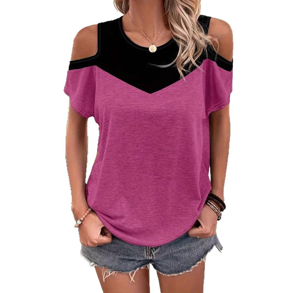 Fashionable Short-sleeve T-shirt Womens Top by Ricaloux