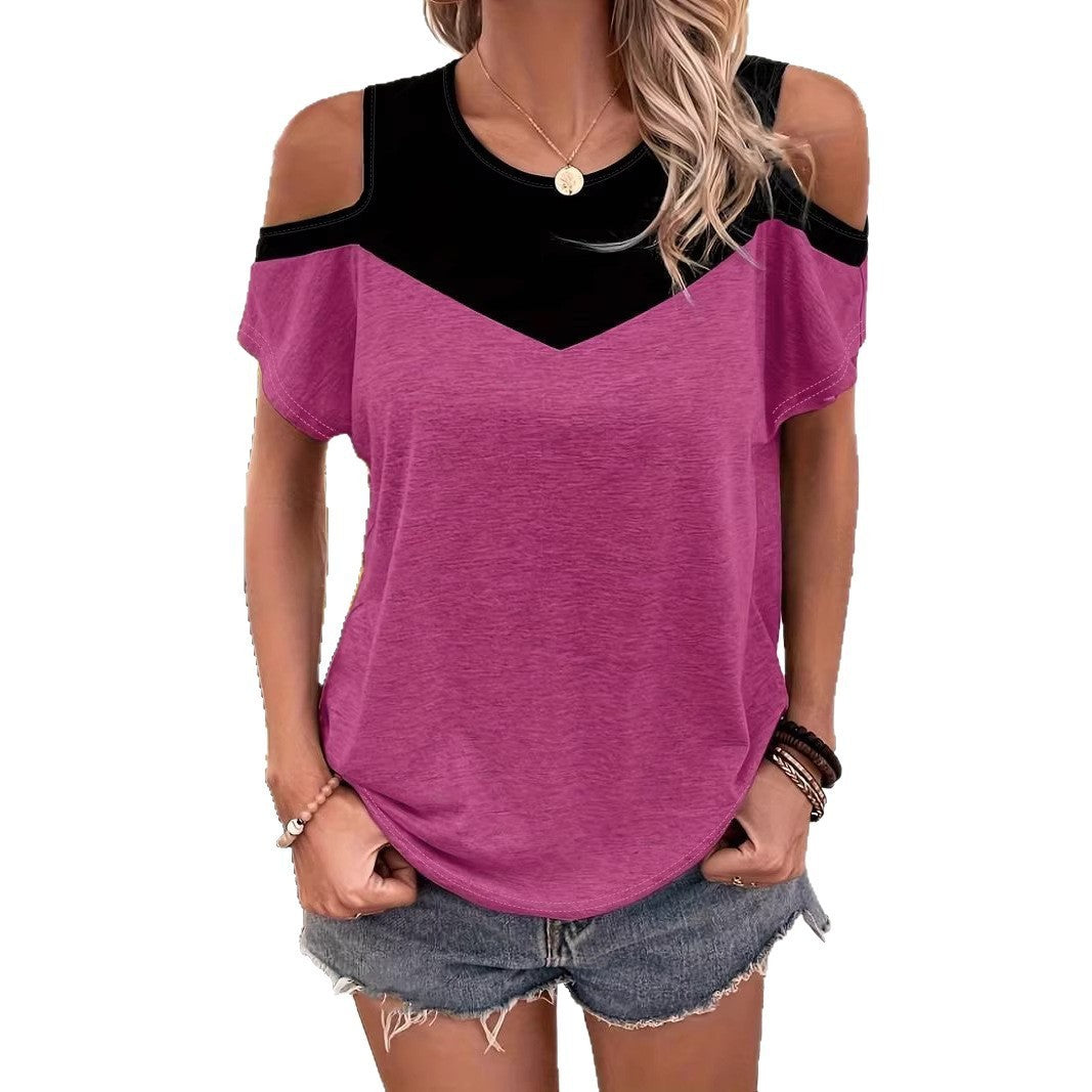 Fashionable Short-sleeve T-shirt Womens Top by Ricaloux