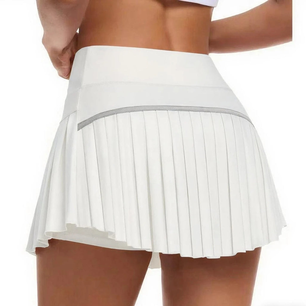 Fashionable Pleated High-waisted Skirt With Anti-exposure Design by Ricaloux