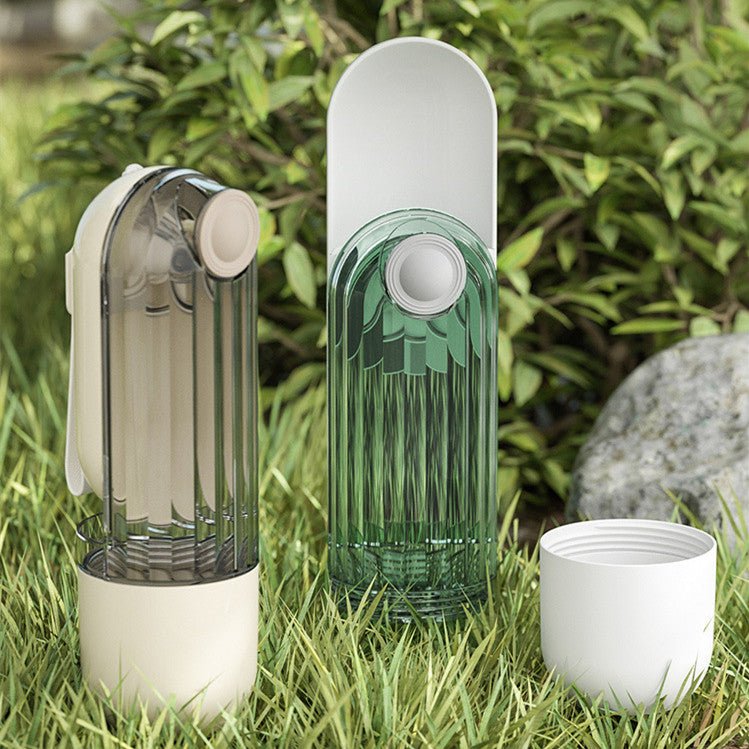 2 In 1 Pet Water Cup Segment Design Green Dog Walking Portable Drinking Cup Dog Feeding Supplies Pet Supplies Dog Walking Water Feeder Pets Products - RICALOUX