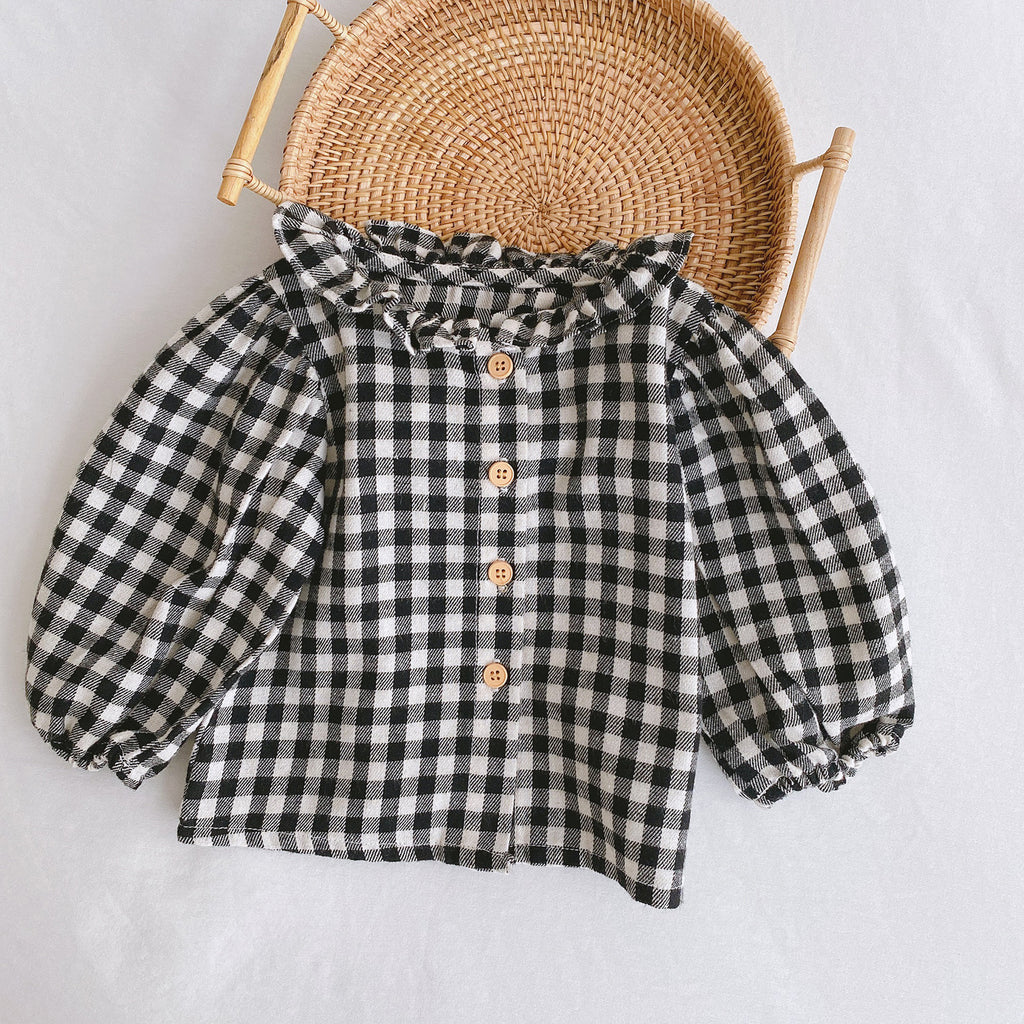 Baby Romper 0-2 Years Old Baby Clothes Baby Girl Foreign Style Pleated Lotus Leaf Sling Climber - RICALOUX