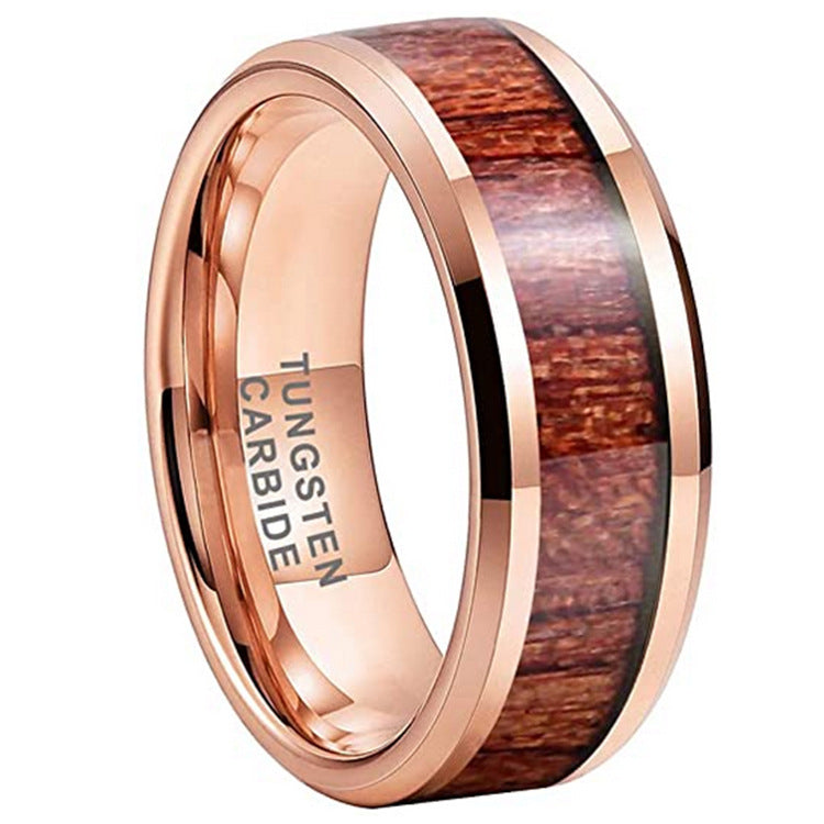 Tungsten Gold Men's And Women's Jewelry 8mm by Ricaloux