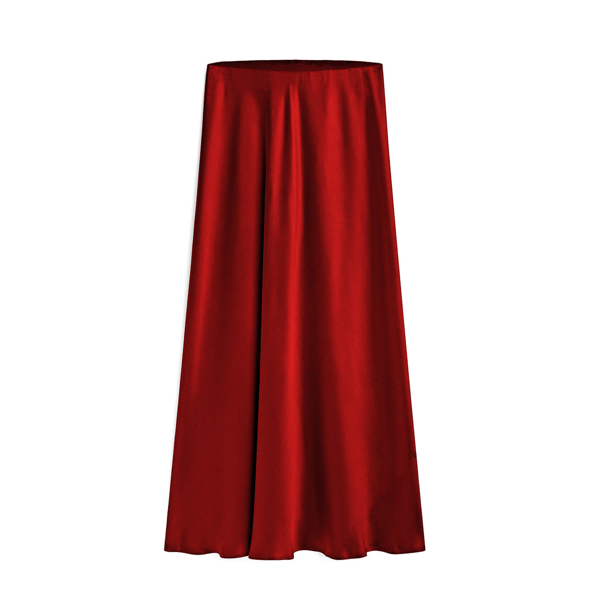 Women's Satin High-waisted Elastic Split Skirt by Ricaloux