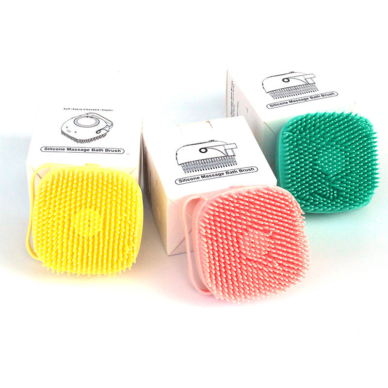 Silicone Dog Bath Massage Gloves Brush Pet Cat Bathroom Cleaning Tool Comb Brush For Dog Can Pour Shampoo Dog Grooming Supplies by Ricaloux