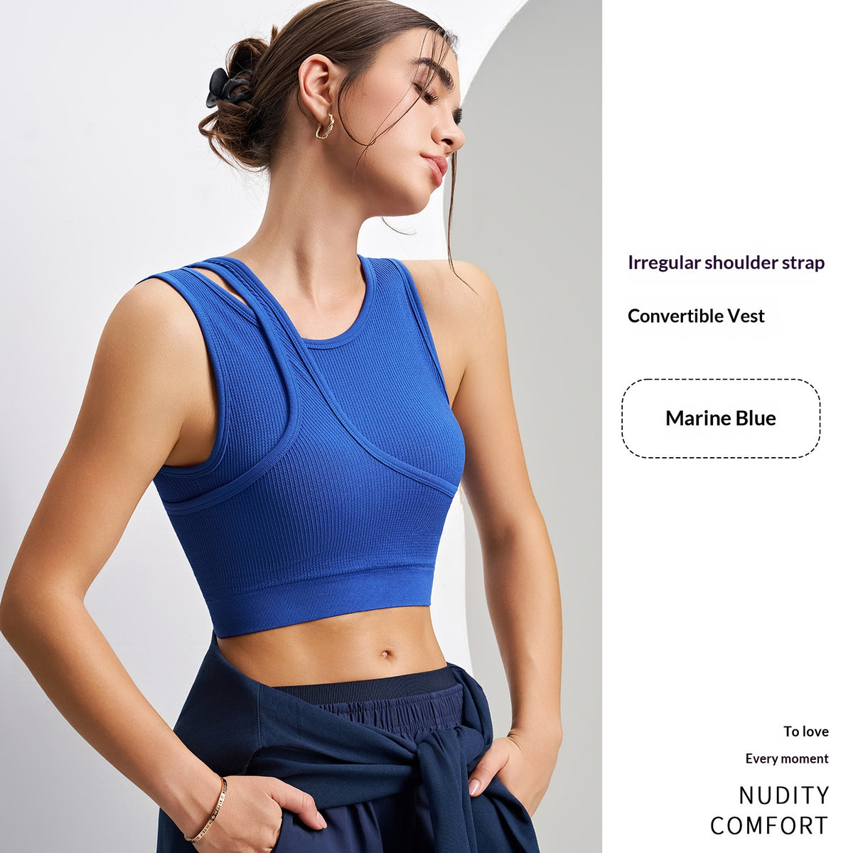 New Stunning Integrated Sports Bra Tank Top For Women, Shockproof Yoga & Fitness Top, Wearable Outside For Workouts by Ricaloux