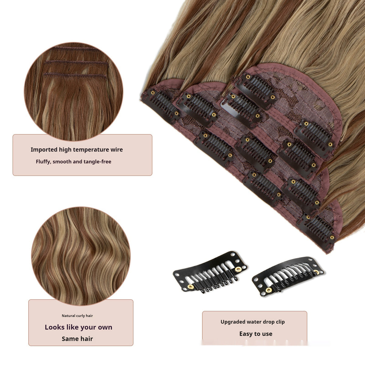 High-temperature Fiber Wig Women's Wig Set Four-piece Set – Premium 0 | RICALOUX