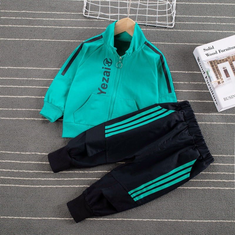 Sports Style Striped Two-piece Children's Clothing Children's Boys And Baby Casual Suits - RICALOUX