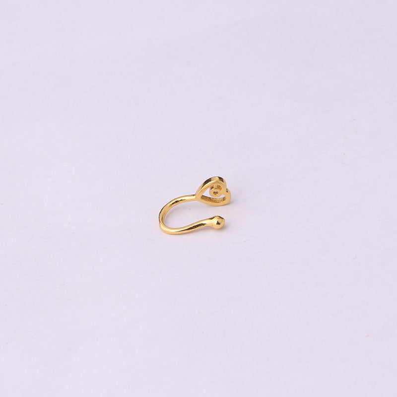 Brass Set Zircon Non-porous Piercing Clip Nose Ring – Premium 0 | RICALOUX