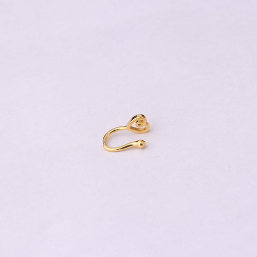 Brass Set Zircon Non-porous Piercing Clip Nose Ring – Premium 0 | RICALOUX