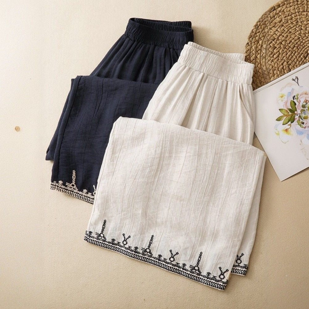 Womens Retro Lace-Embroidered Bloomers by Ricaloux