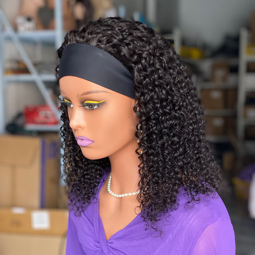 200 Curly Headbandwig Human Hair Wigs – Premium 0 | RICALOUX