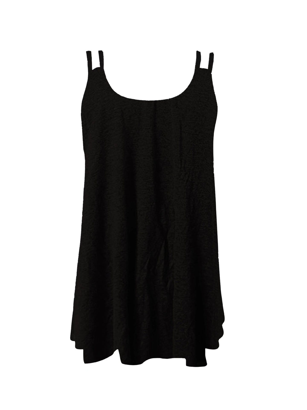 Women's Double Strap Asymmetric Hem Flowy Tank Top Casual Sleeveless Loose Fit Cami For Summer by Ricaloux
