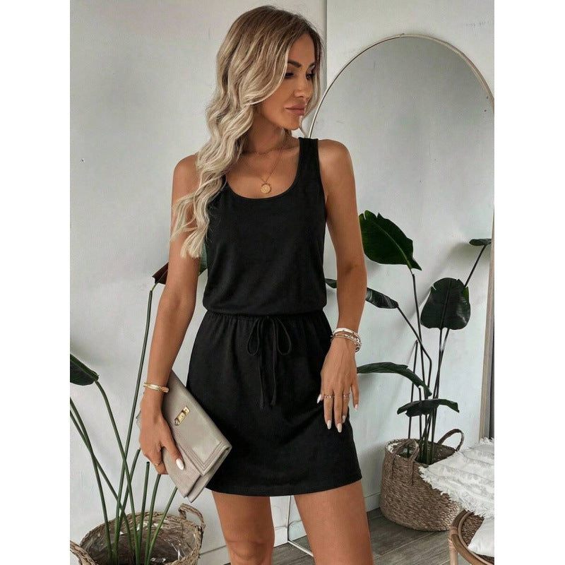 Ethnic Bohemian Crew-Neck Sleeveless Dress For Women by Ricaloux