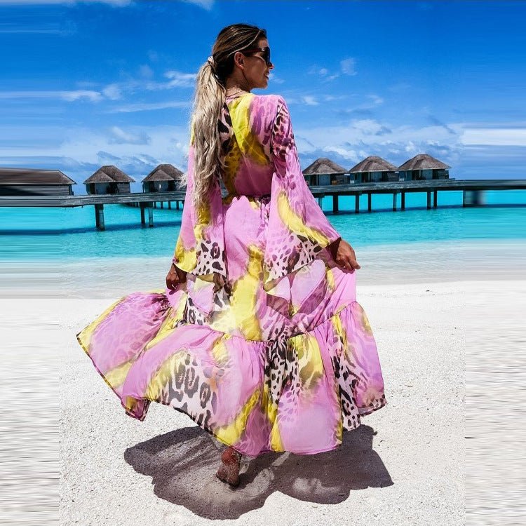 Long Robe Loose Waist Chiffon Cardigan Temperament Commuting - RICALOUX