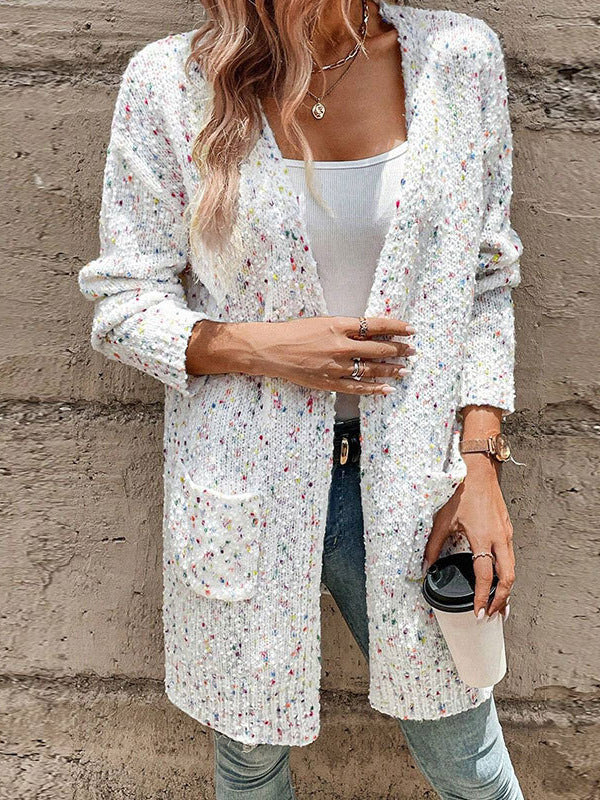 Loose-fitting Long-sleeve Knitted Sweater With Pockets – Premium 0 | RICALOUX