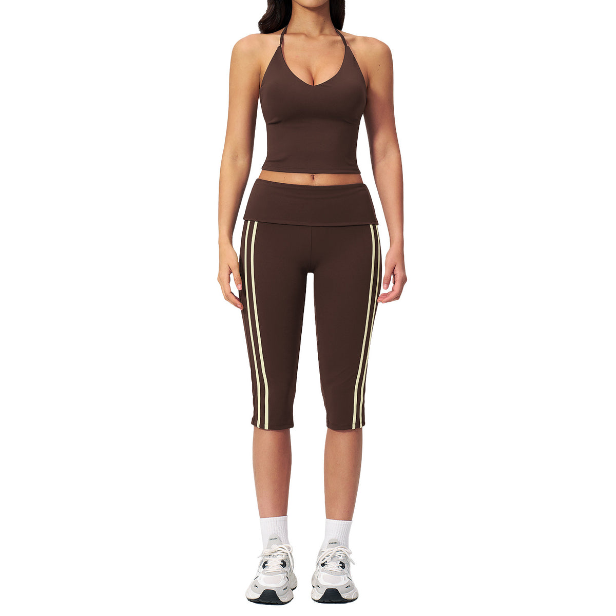Womens Shock-Proof Yoga Outfit With A Beautiful Back Design by Ricaloux
