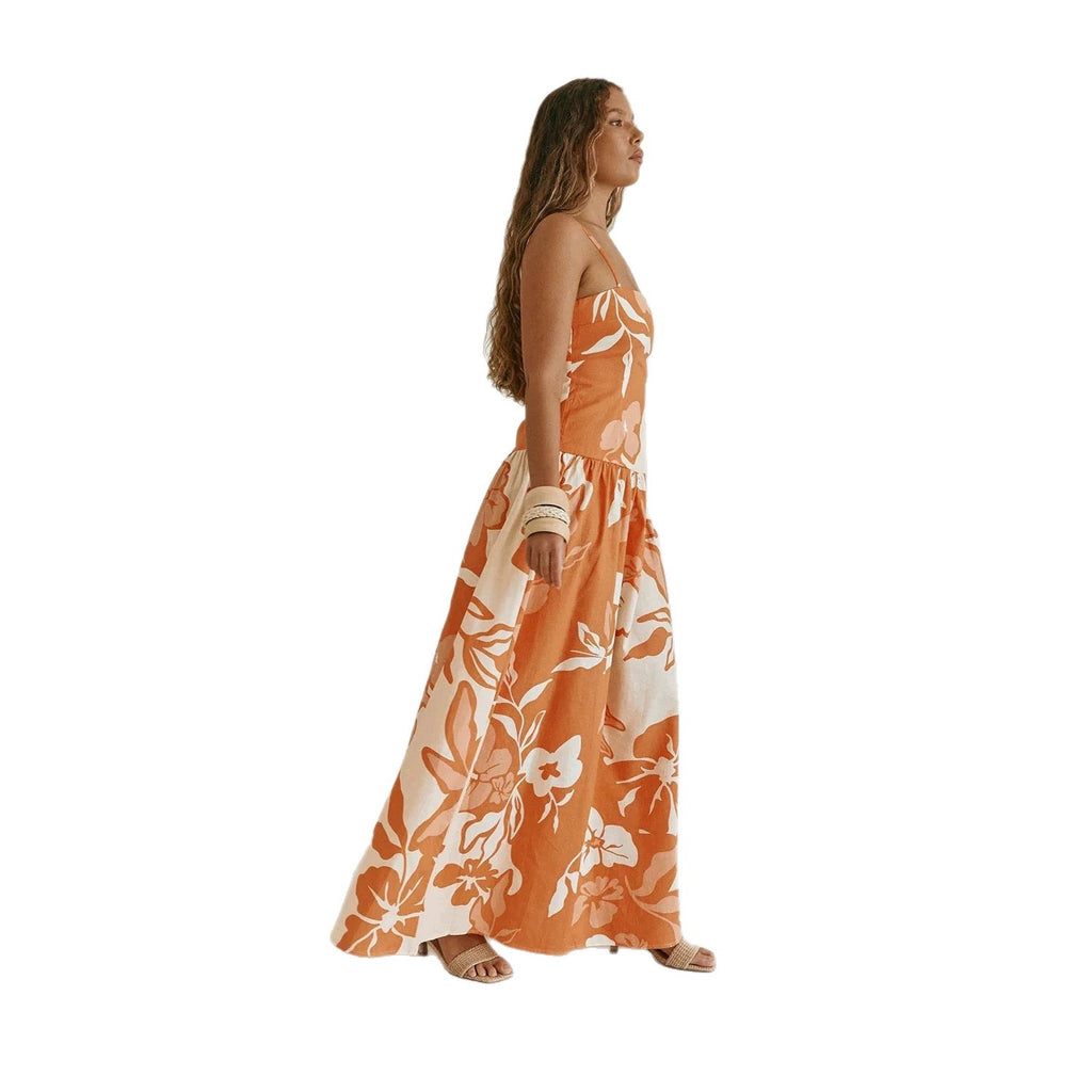 Printed Off-shoulder Slim-fit Strap Dress – Premium 0 | RICALOUX