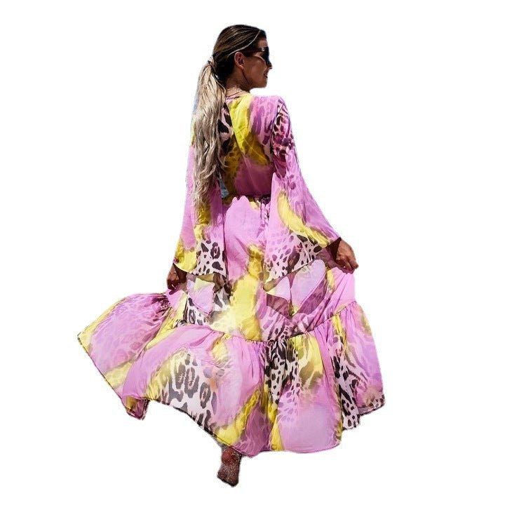 Long Robe Loose Waist Chiffon Cardigan Temperament Commuting - RICALOUX