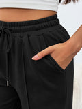 High-waisted Wide-leg Loose-fit Casual Womens Athletic Trousers – Premium 0 | RICALOUX