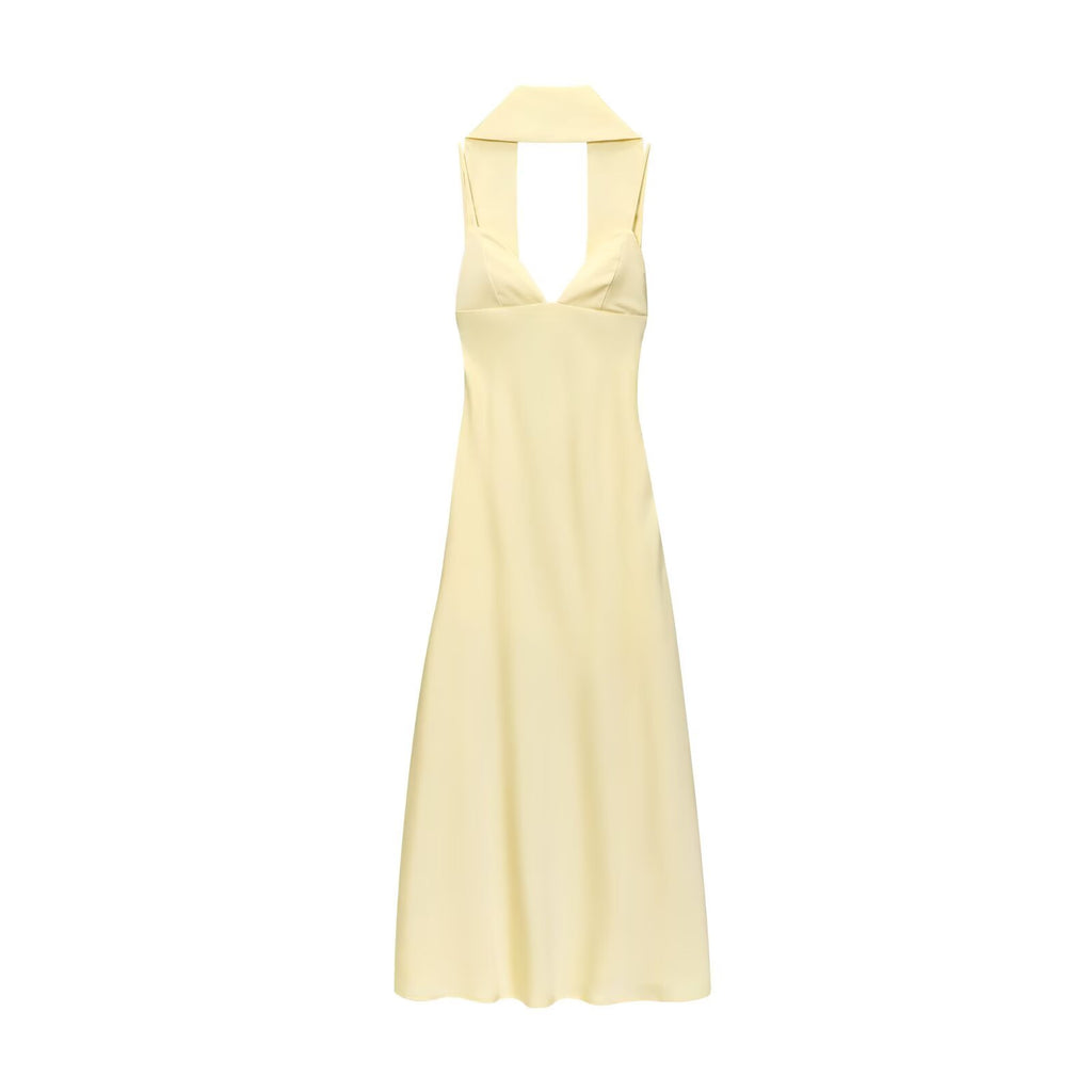 Womens Casual Dress With A Silk-satin Texture by Ricaloux