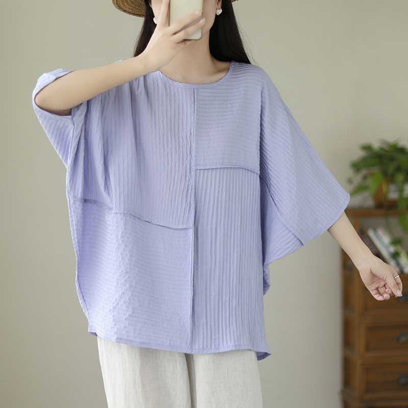 Plus-size Figure-flattering Batwing-sleeve Top by Ricaloux