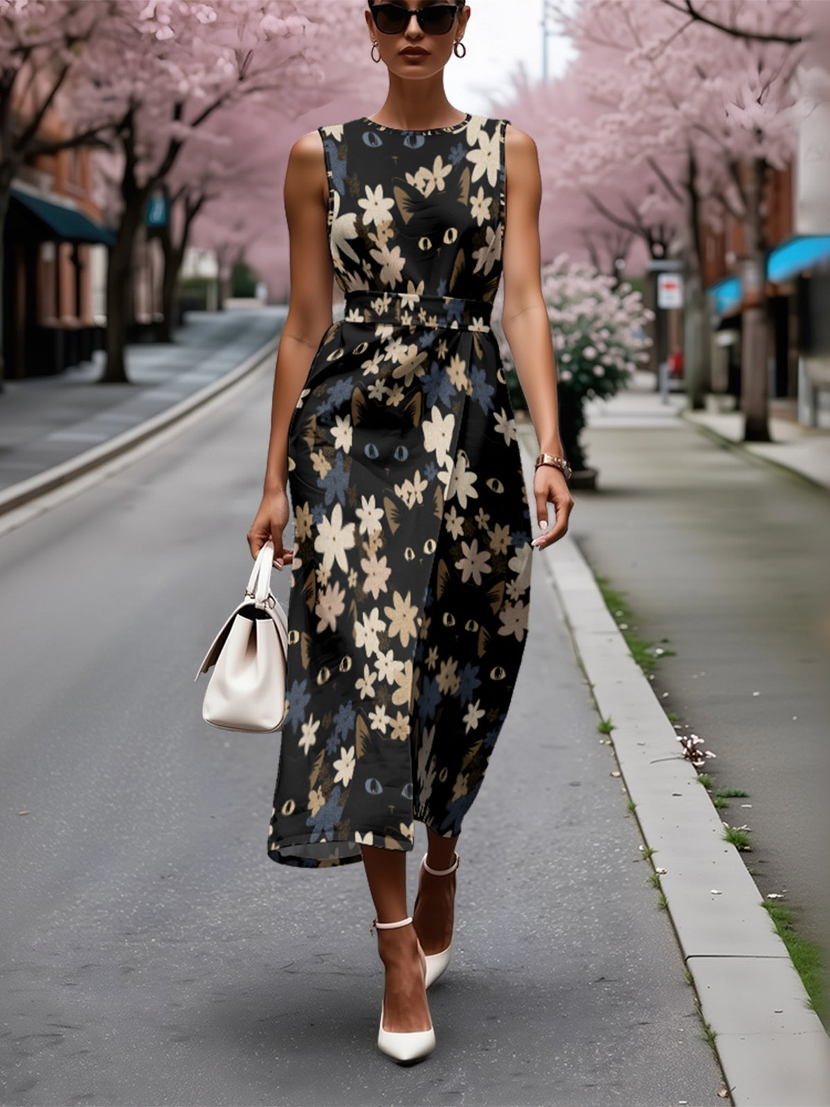 Elegant Sleeveless Casual Dress For Ladies by Ricaloux