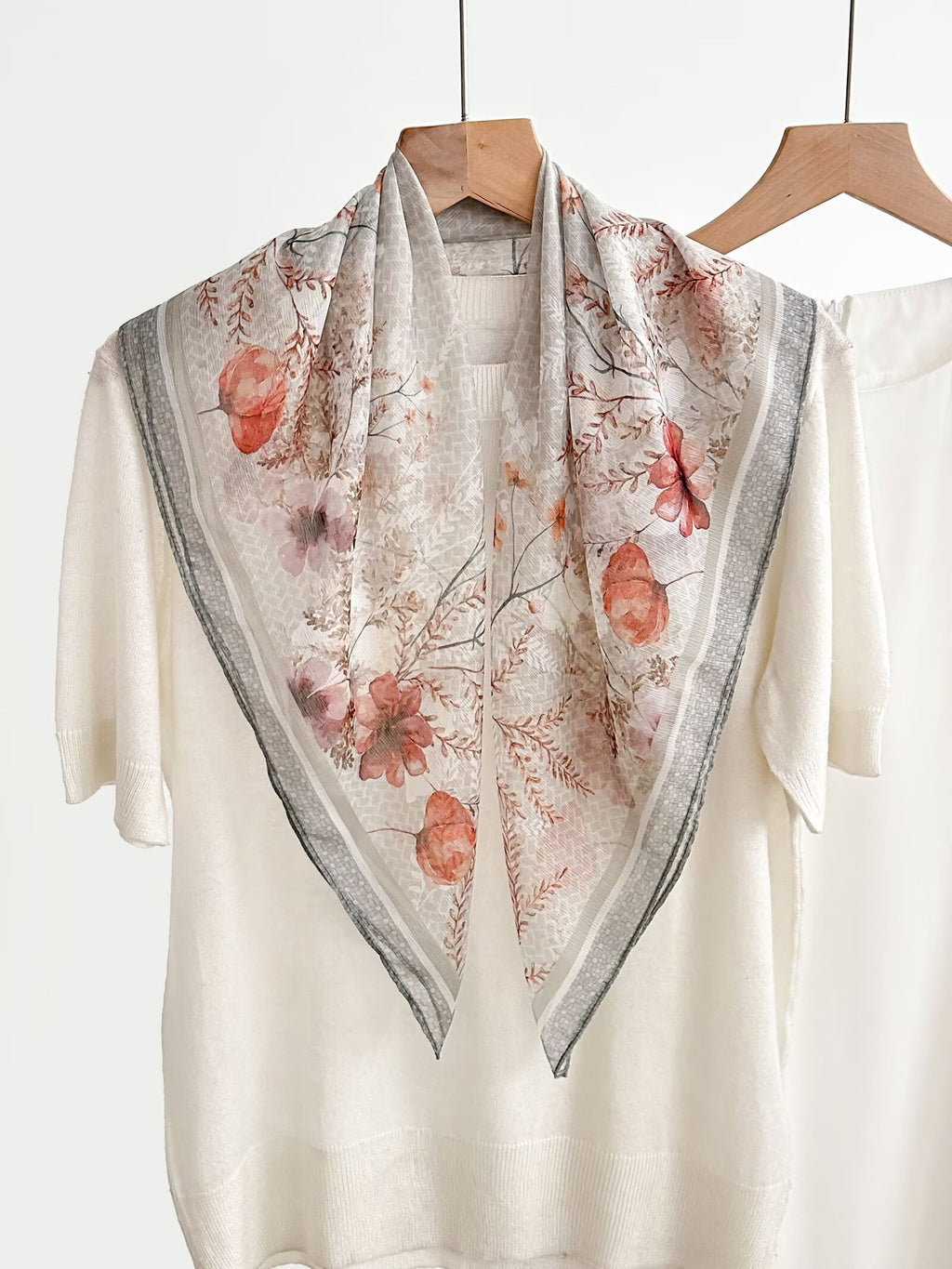 New Breathable Versatile Silk Chiffon Scarf For Women, Also Usable As A Shawl by Ricaloux