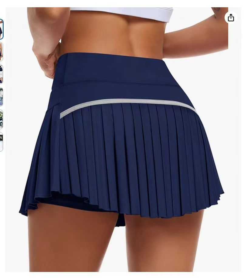 Fashionable Pleated High-waisted Skirt With Anti-exposure Design – Premium 0 | RICALOUX