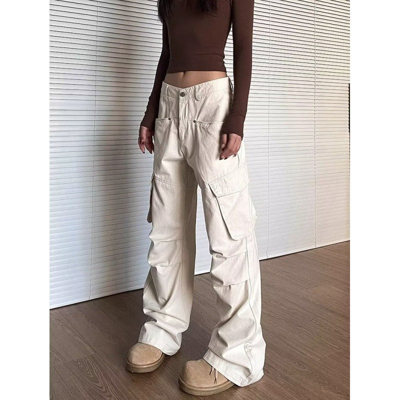 Loose-fit Pleated Paratrooper-style Niche Outdoor Tactical Pants by Ricaloux